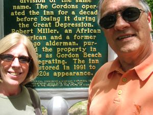Here we are in front of Gordon Beach Inn.