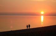 Michigan sunset beach walk.