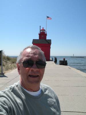 Holland Michigan's famous Big Red Lighthouse.