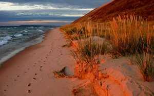 Northen Michigan fall dune sunset. Photo courtesy of Lars Jensen