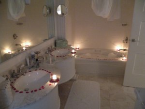 Even the bathroom oozed romance!