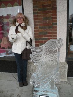 Sue loves Michigan Ice Festivals.