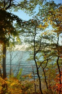 Lake Michigan fall honeymoons are romantic.