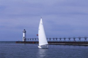 Lake Michigan marina.