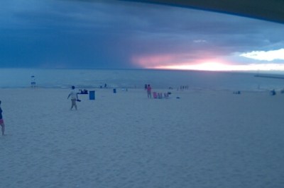 Storm offshore near St. Joseph Michigan.