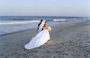 Lake Michigan beach wedding.