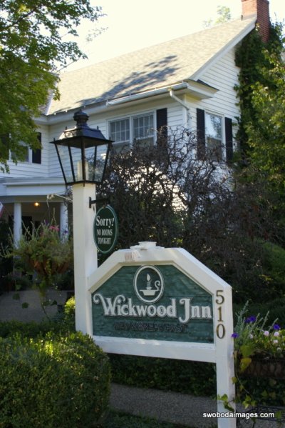 The beautiful Wickwood Inn in Saugatuck, MI.